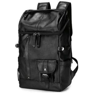 NWT PU Leather Backpack Black